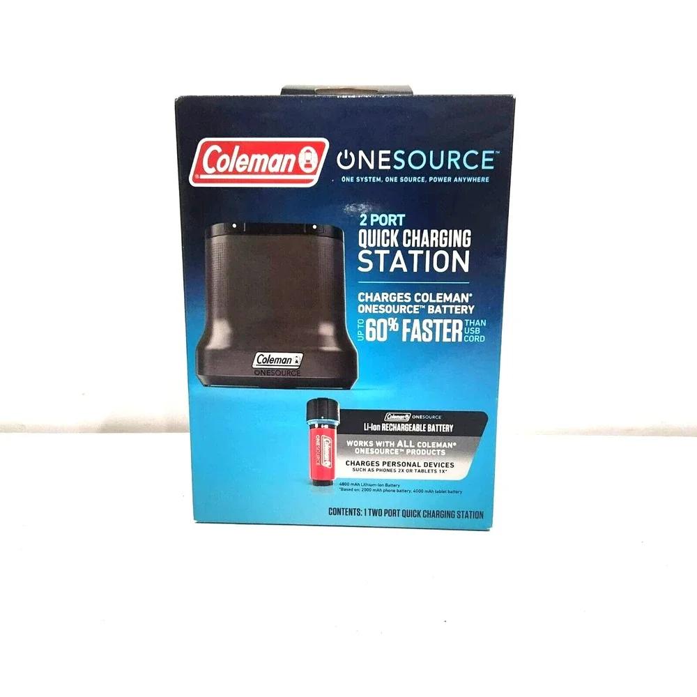 Coleman OneSource Rechargeable 2 Port Battery Quick‎ Charging Station 4800 mAh